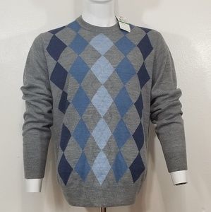 Dockers lightweight extra soft argyle sweater L